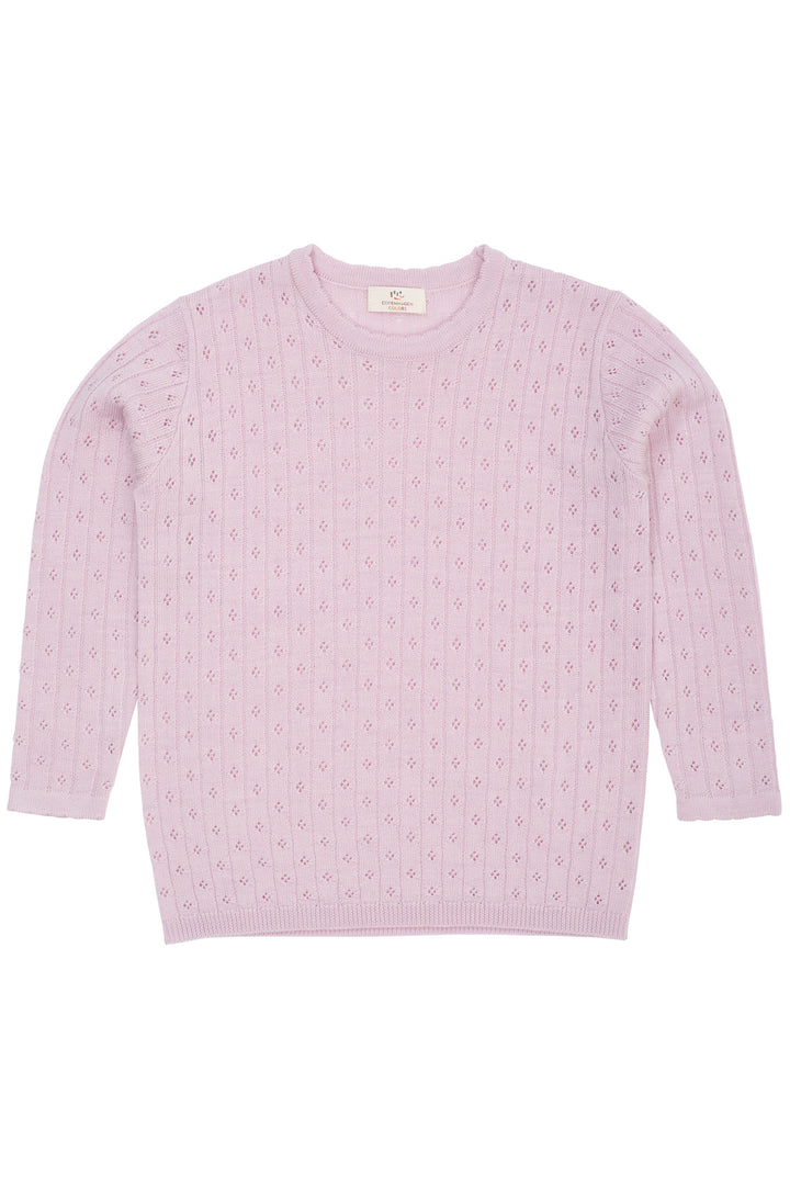 MERINO CLASSIC POINTELLE BLOUSE - LAVENDER
