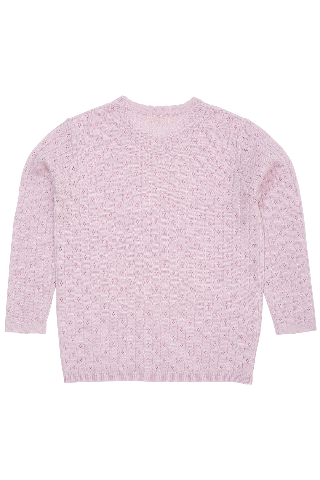 MERINO CLASSIC POINTELLE BLOUSE - LAVENDER