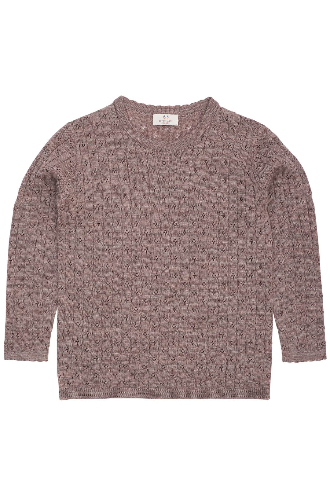 MERINO CLASSIC POINTELLE BLOUSE - NATURAL