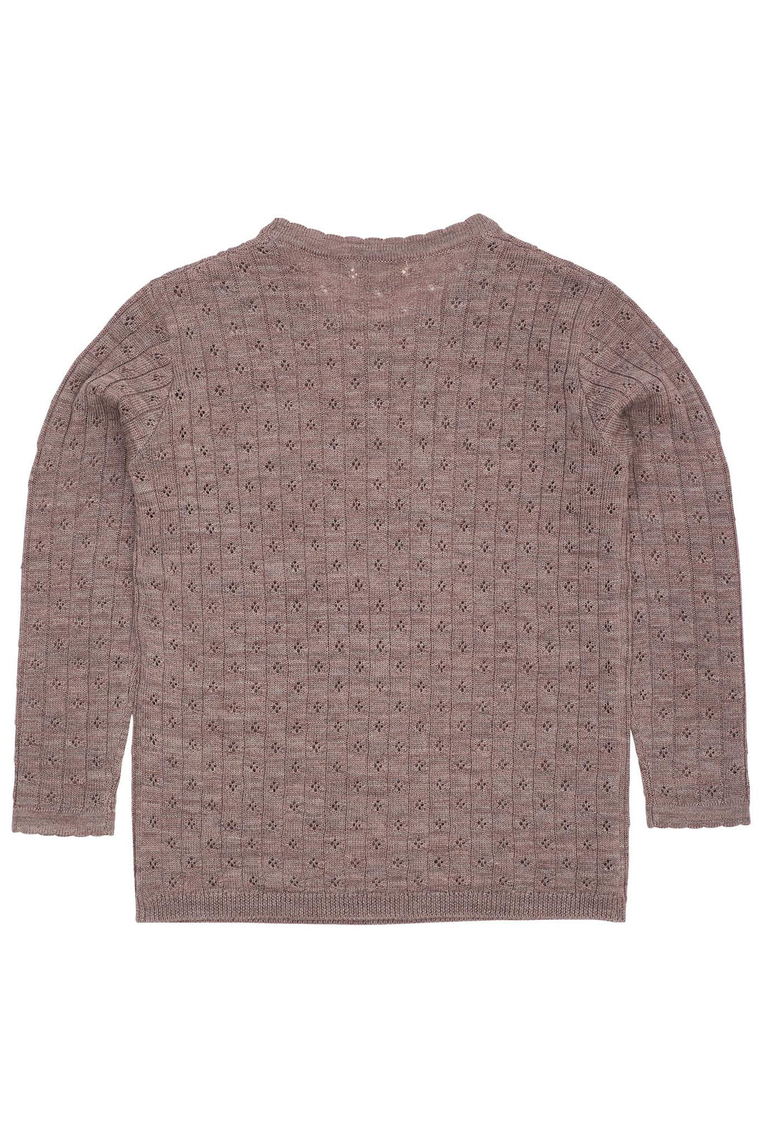 MERINO CLASSIC POINTELLE BLOUSE - NATURAL