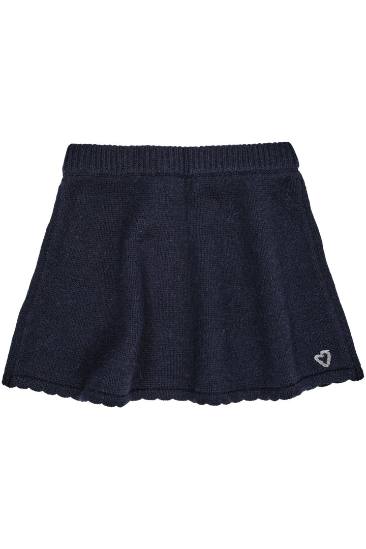 CASHMERE SKIRT W. EMB. - NAVY