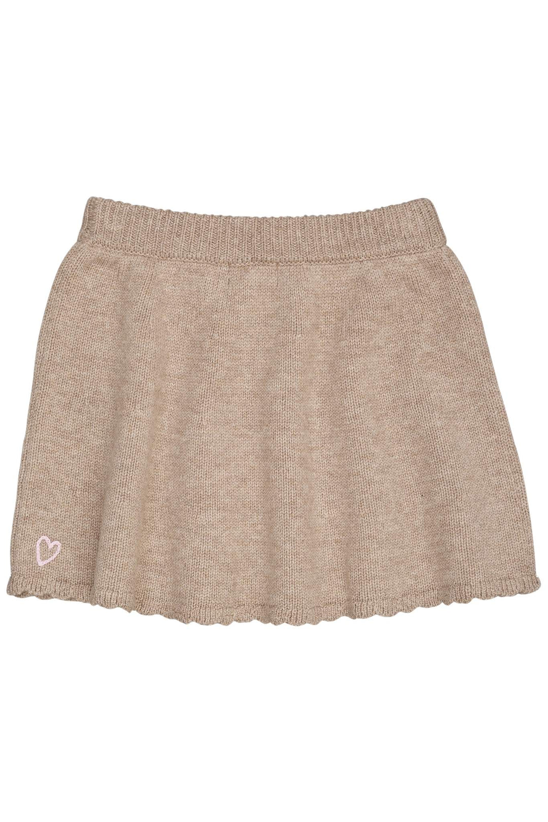 CASHMERE SKIRT W. EMB. - SAND MEL