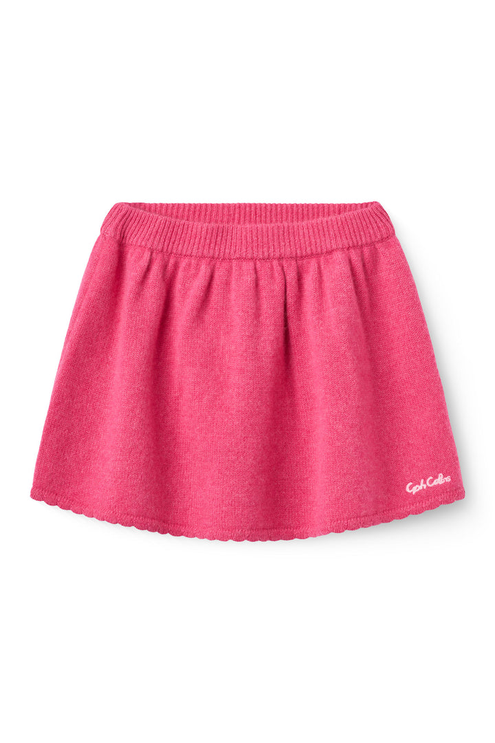 Cashmere Skirt w. Emb. - Fuschsia