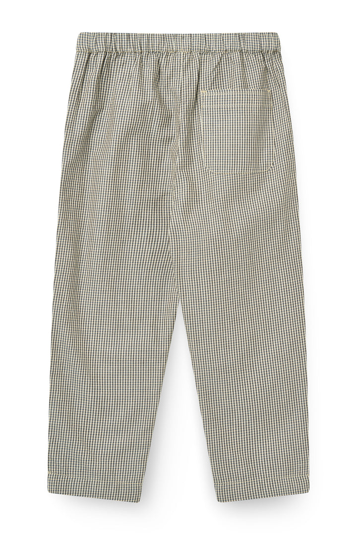 Checkered Pant W. Adjustable Waist - ENDLESS BLUE/BROWN CHECK COMB