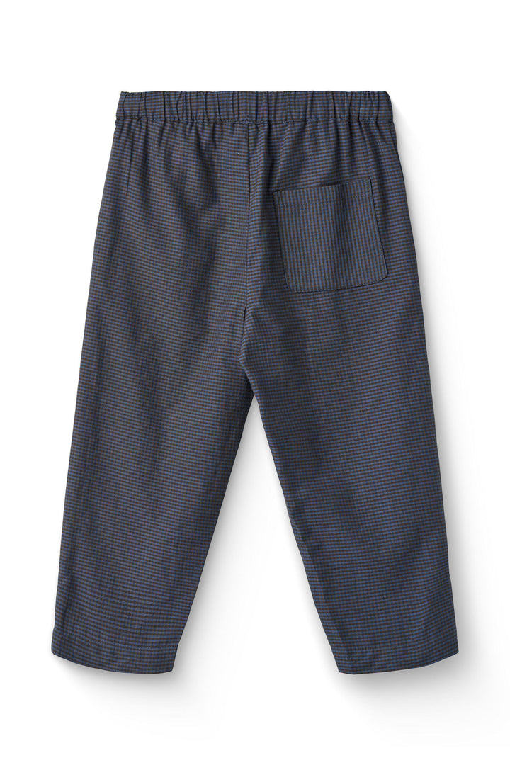 CHECK PANT - BROWN BLUE CHECK COMB
