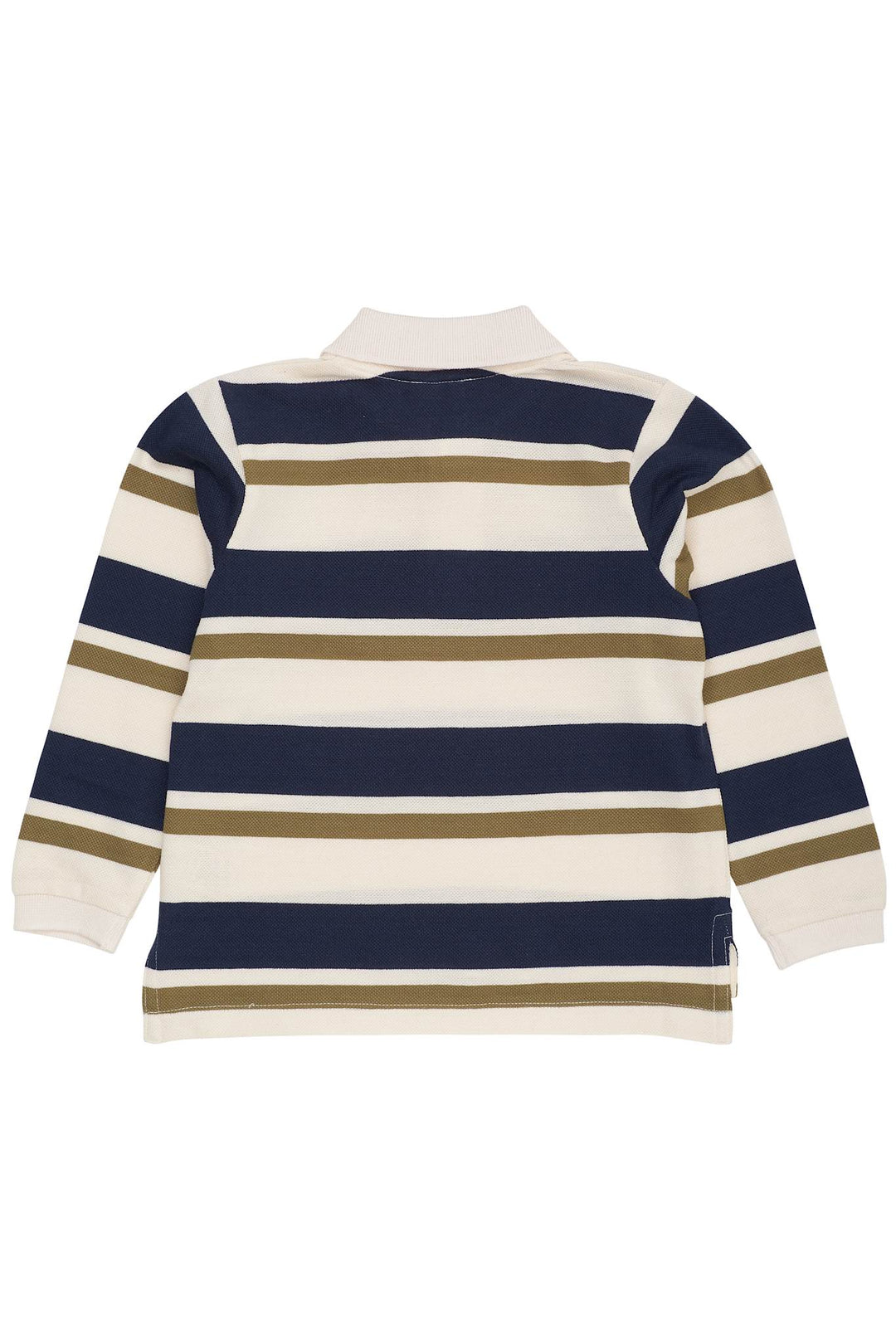 STRIPED PIQUE POLO W. LS - GREEN COMBI – COPENHAGEN COLORS COM