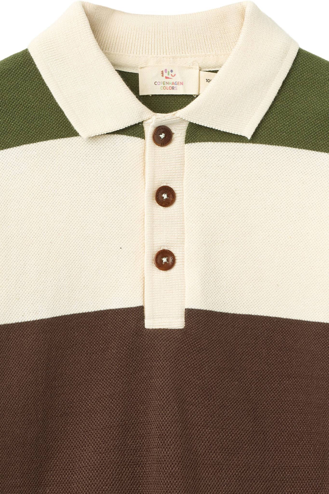 Stripe Pique Polo w. LS - Grey