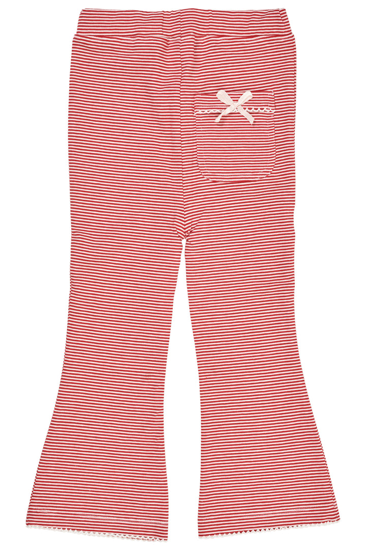 STRIPED FLARE PANT - RED/CREAM STRIPE
