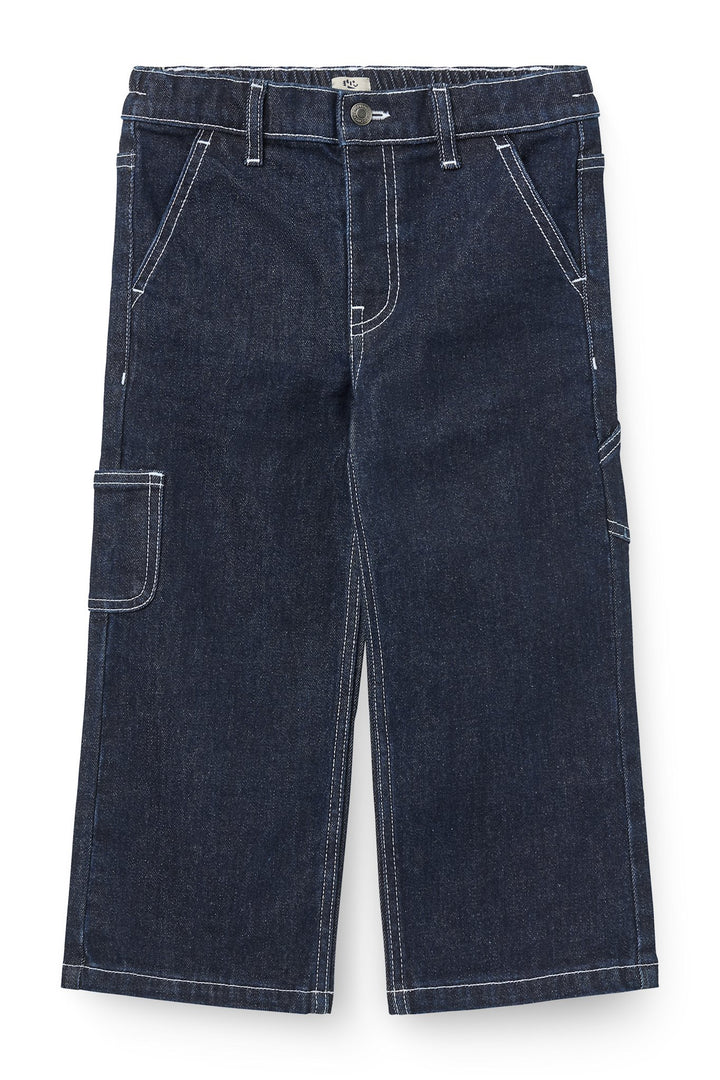 Denim Cargo Pants - Raw Denim