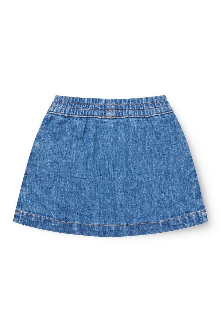 ORGANIC POCKET SKIRT - INDIGO BLUE WASHED