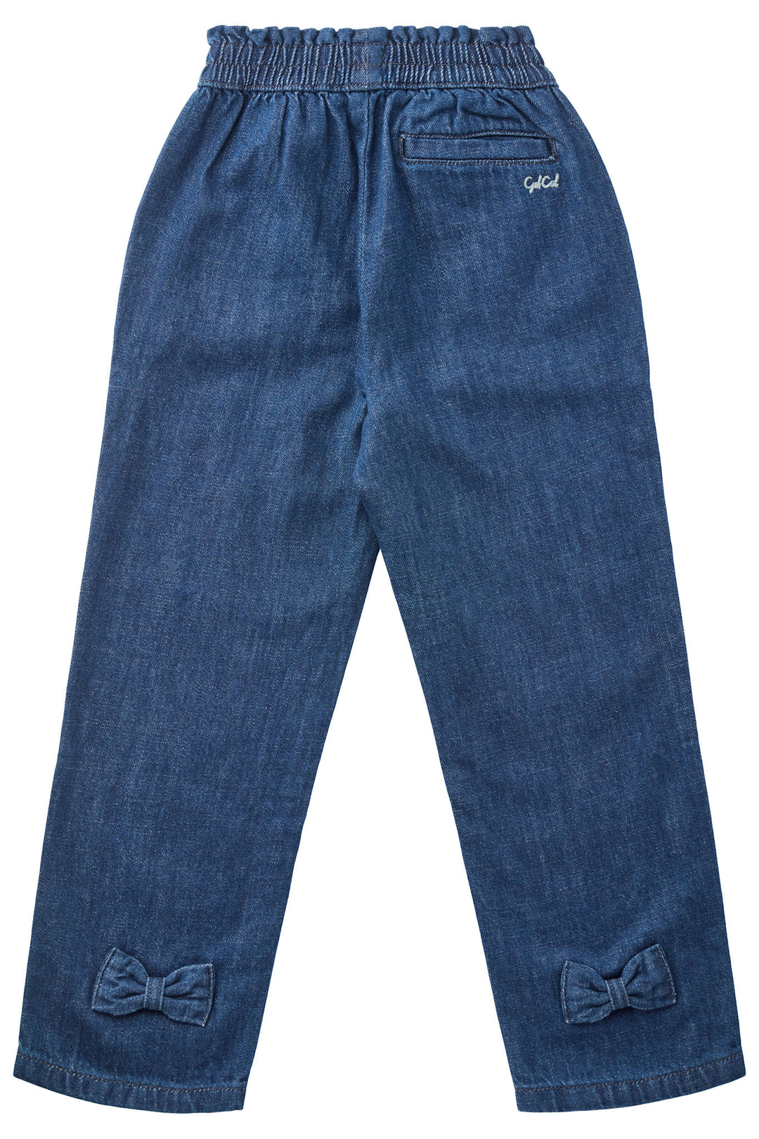 ORGANIC CHINOS W. BOW - DARK INDIGO BLUE WASHED