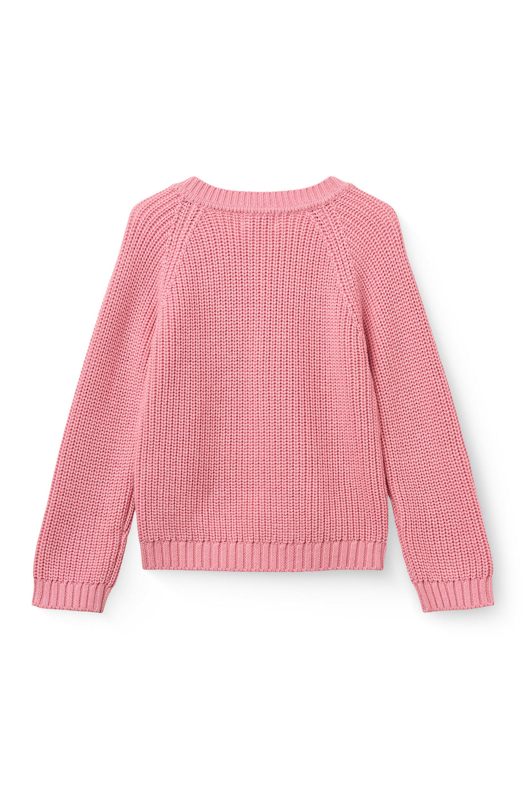Knitted Classic Rib Cardigan - Blossom Pink