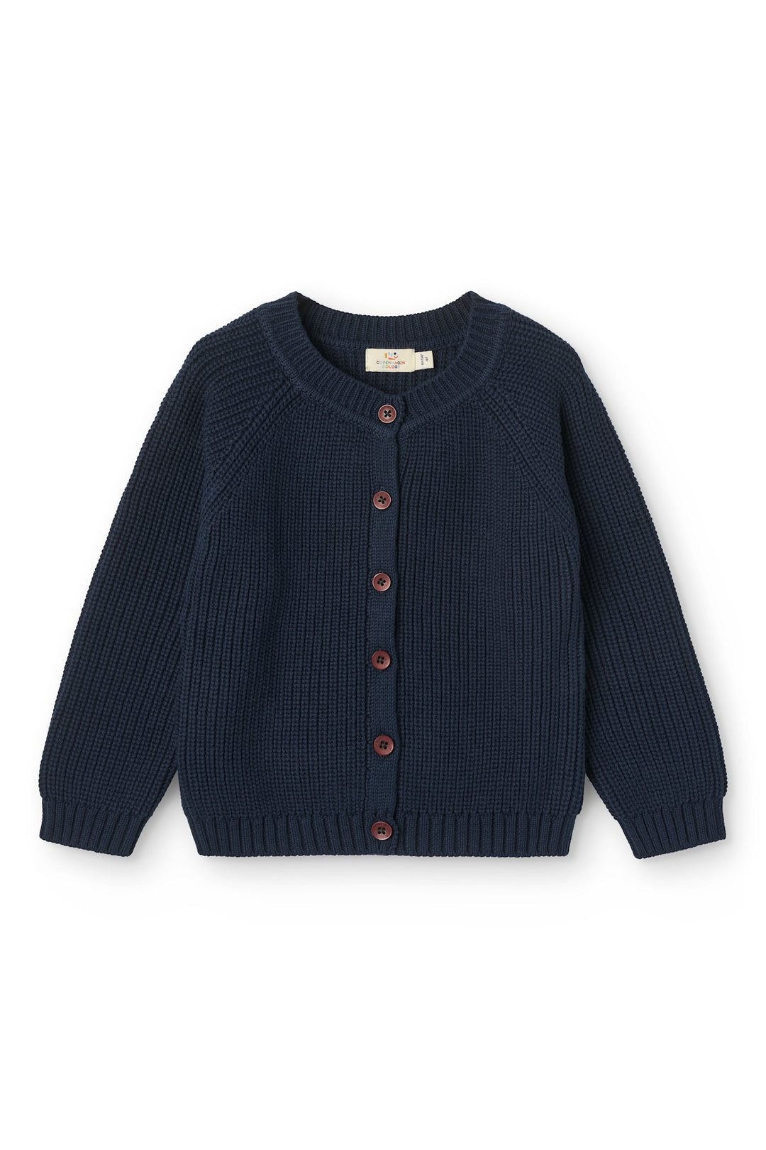 Knitted Classic Rib Cardigan - Navy
