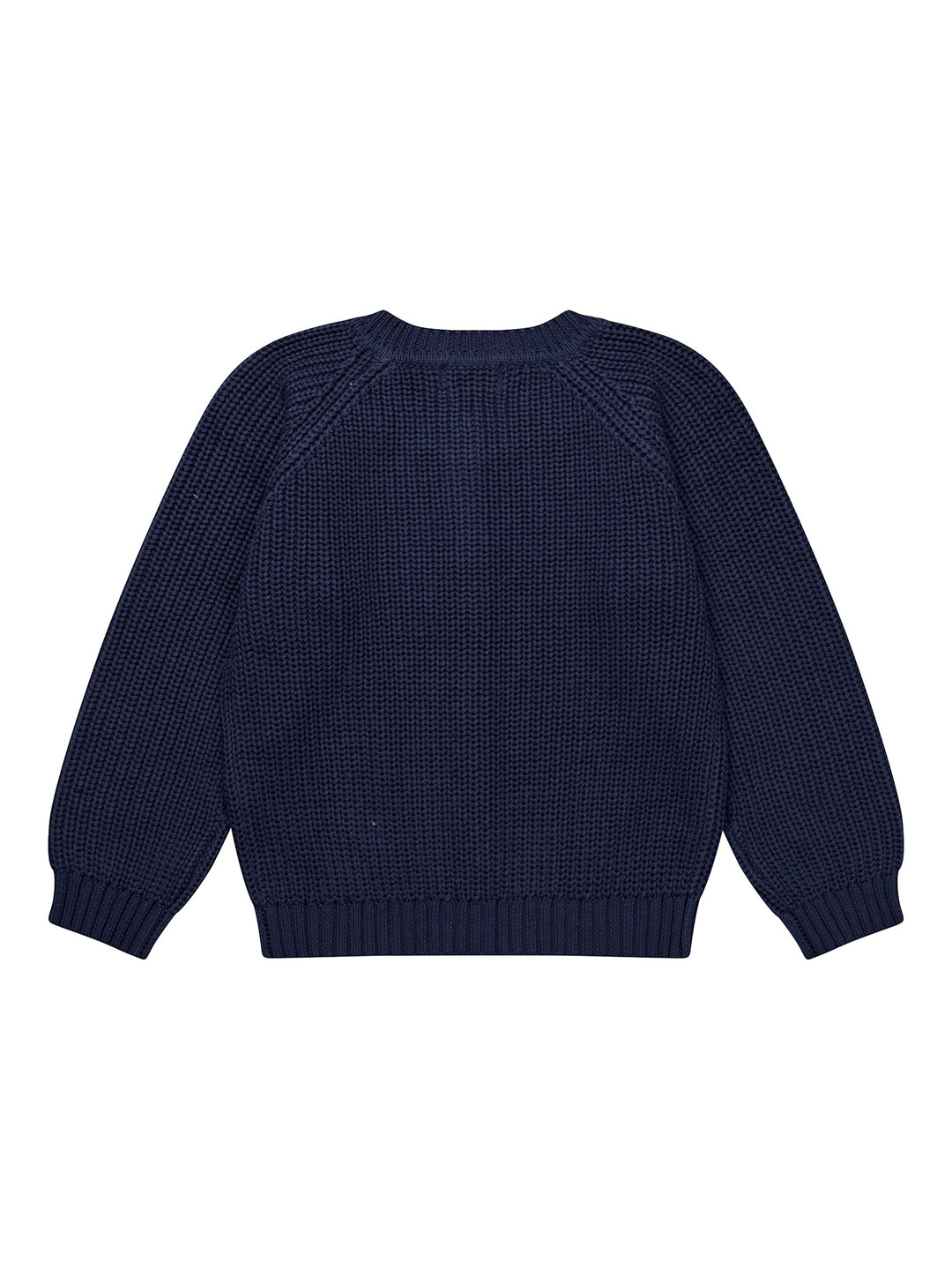 KNITTED CLASSIC RIB CARDIGAN - NAVY