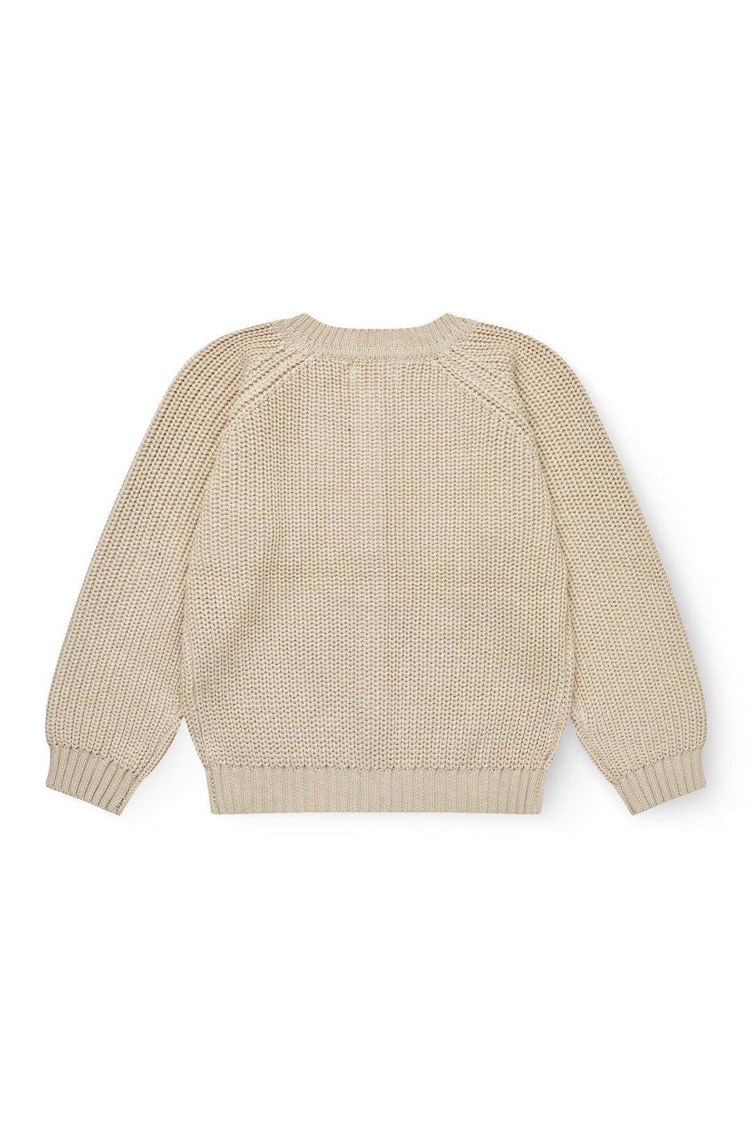 Knitted Classic Rib Cardigan - Sand