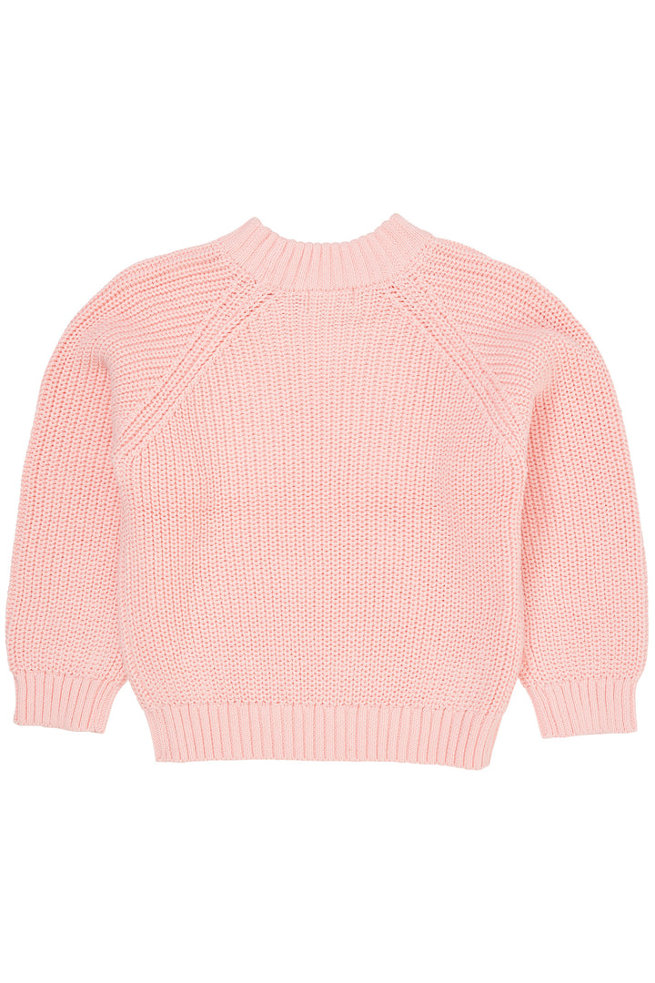 KNITTED CLASSIC RIB BLOUSE - BALLERINA