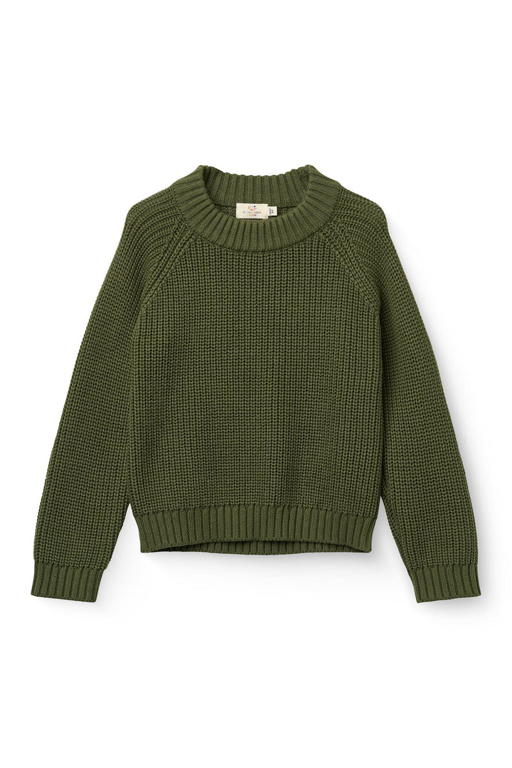 Knitted Classic Rib Sweater - Dk. Green