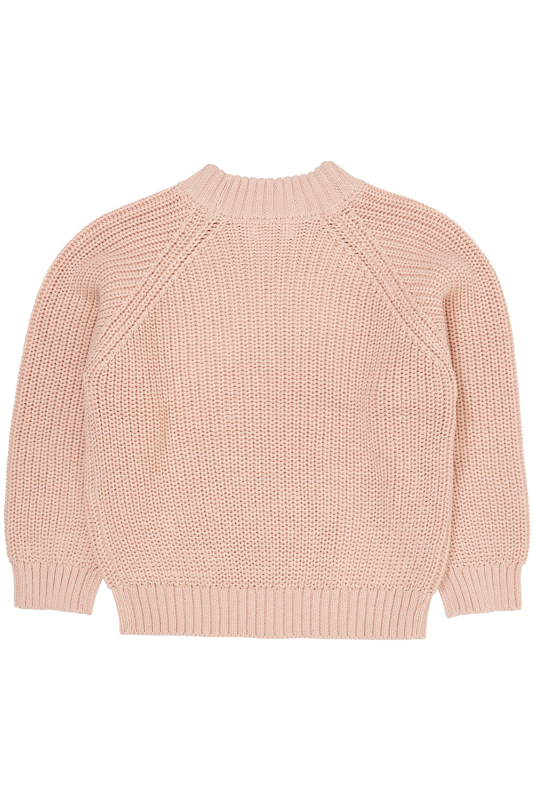 KNITTED CLASSIC RIB BLOUSE - DUSTY ROSE