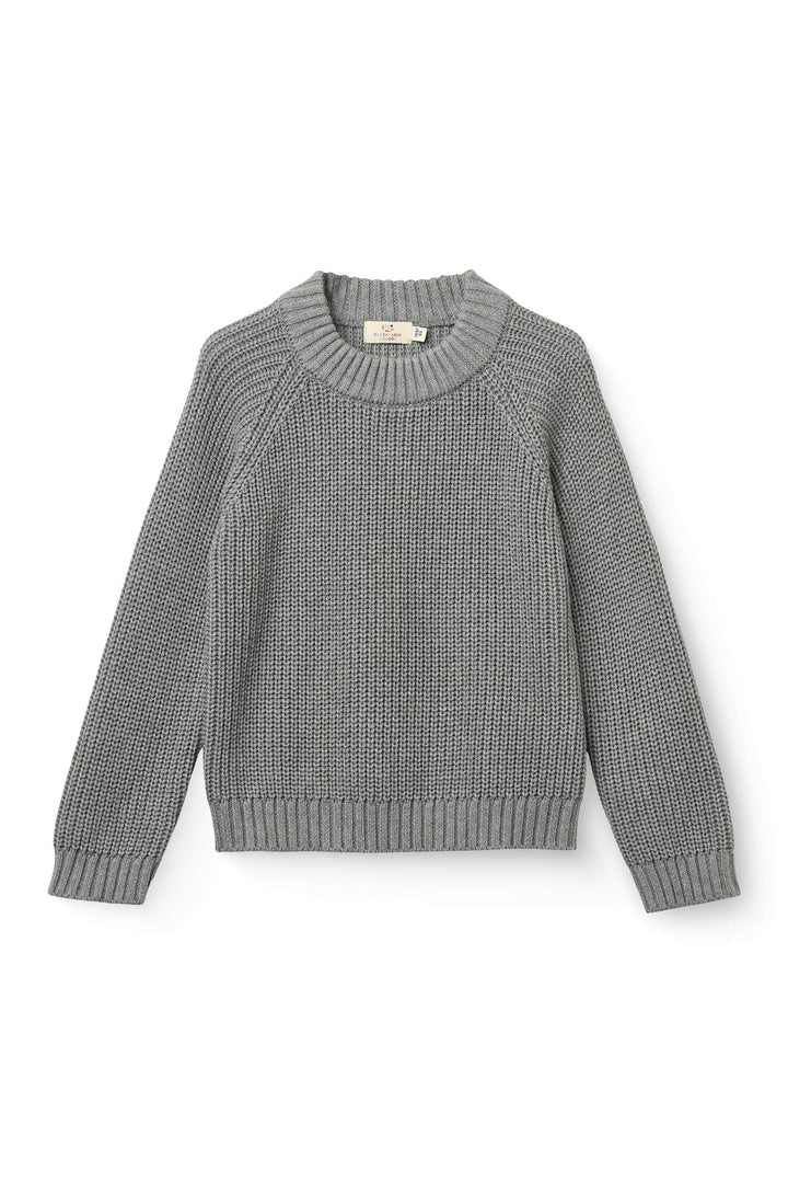 Knitted Classic Rib Sweater - Grey Mel.