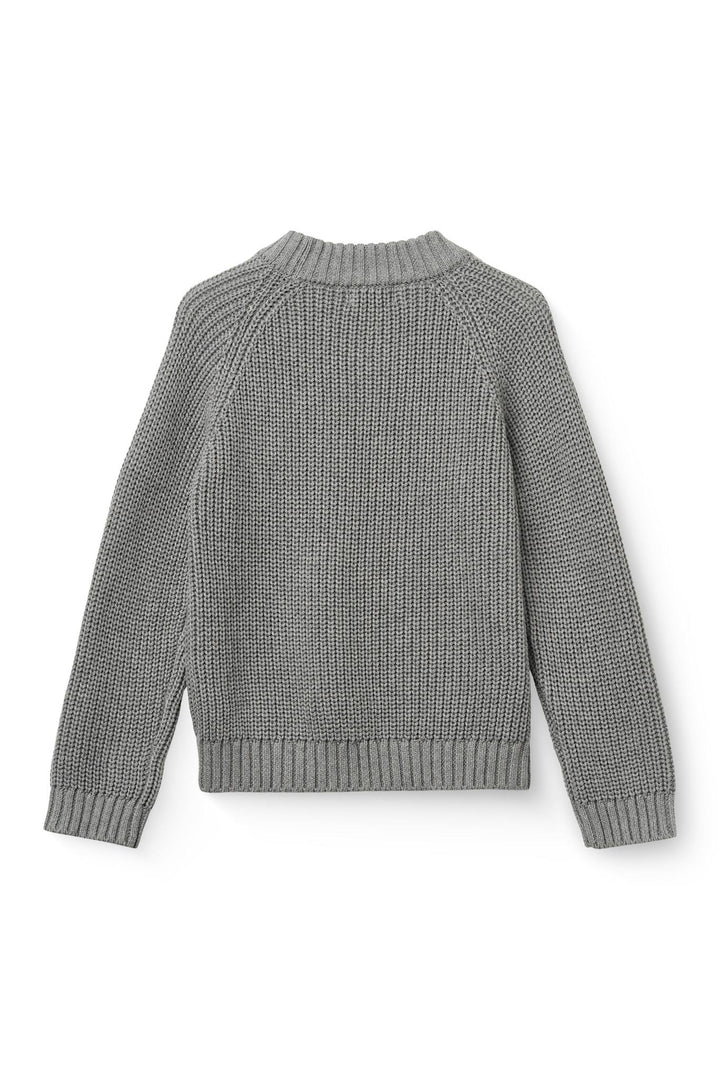 Knitted Classic Rib Sweater - Grey Mel.