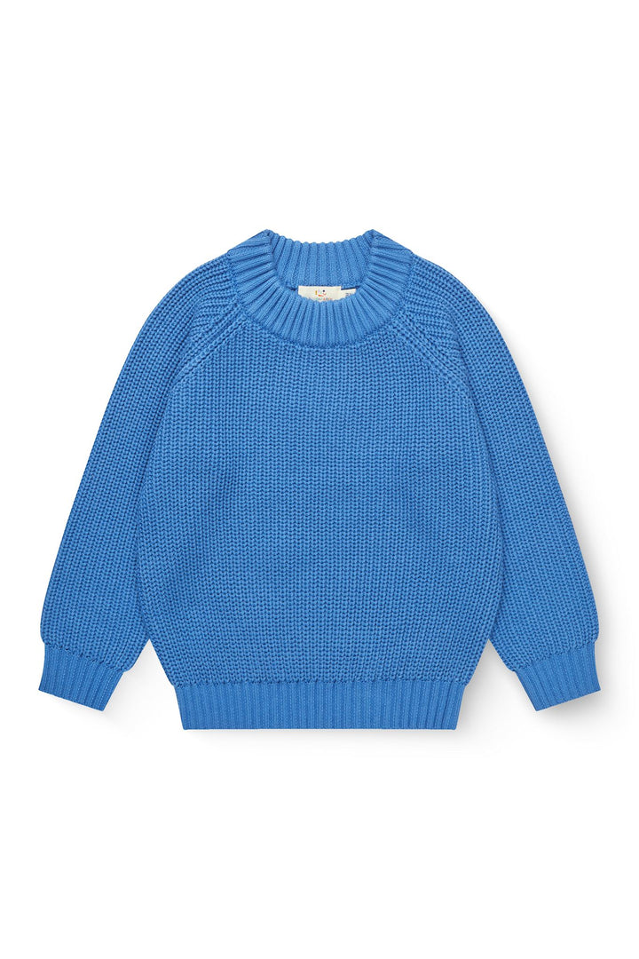 Knitted Classic Rib Sweater - Sharp Blue
