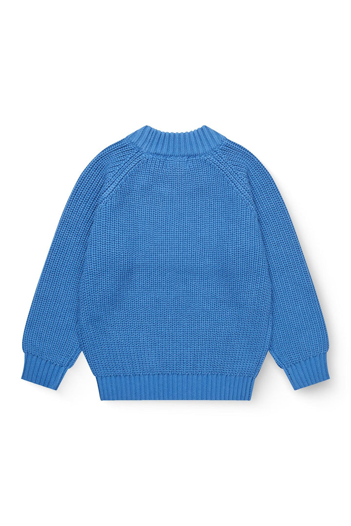 Knitted Classic Rib Sweater - Sharp Blue