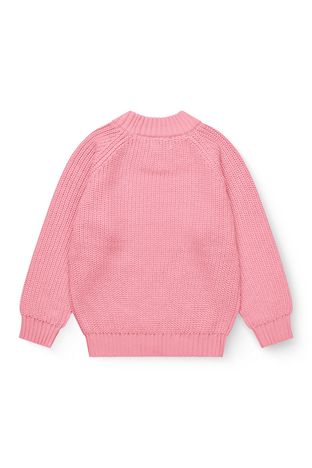 KNITTED CLASSIC RIB BLOUSE - PINK