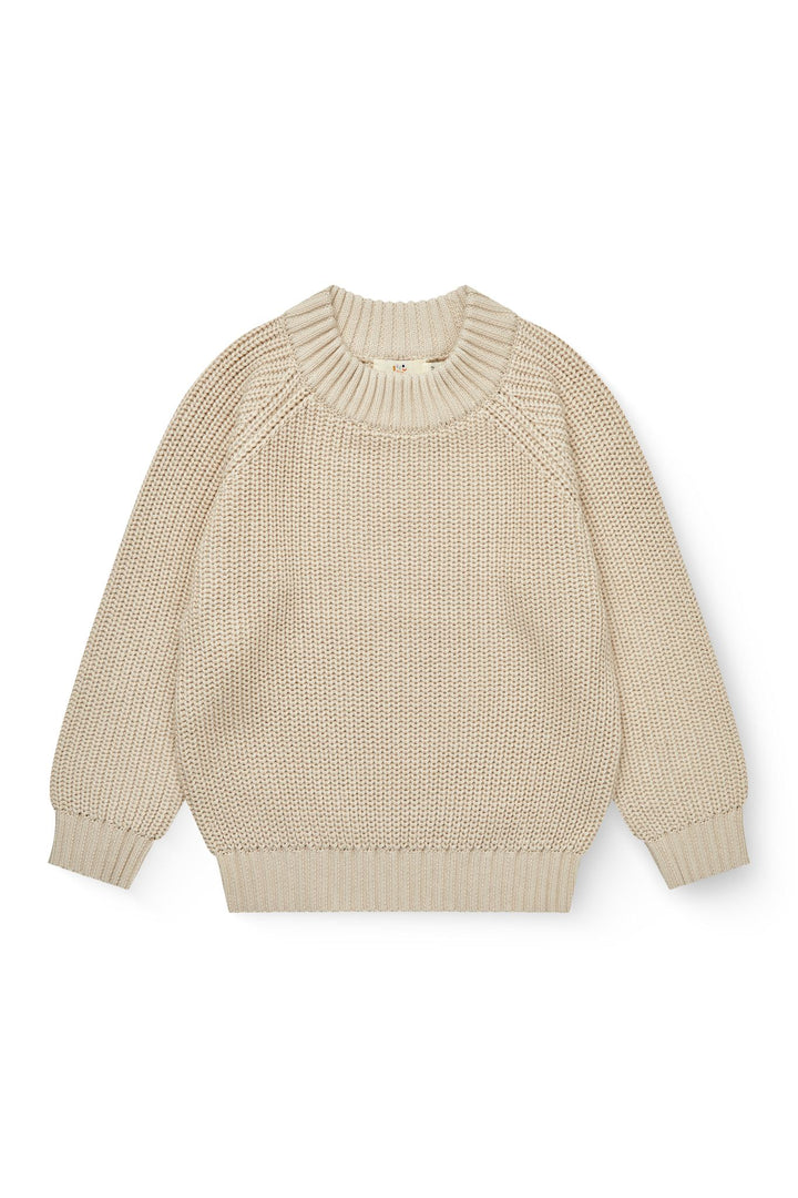Knitted Classic Rib Sweater - Sand