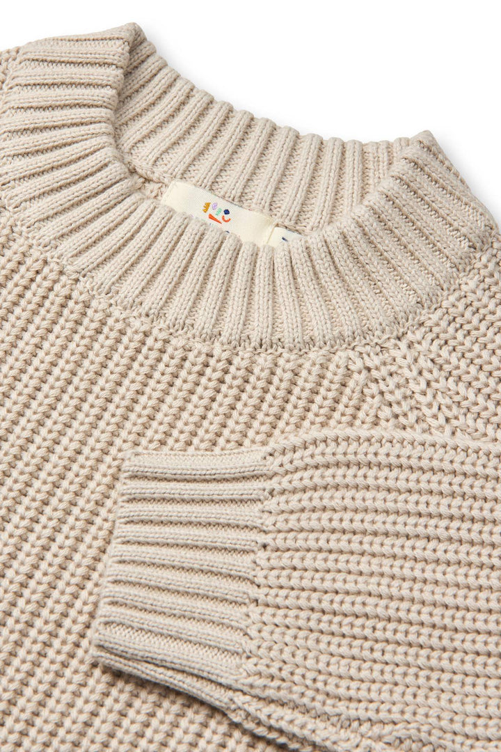 Knitted Classic Rib Sweater - Sand
