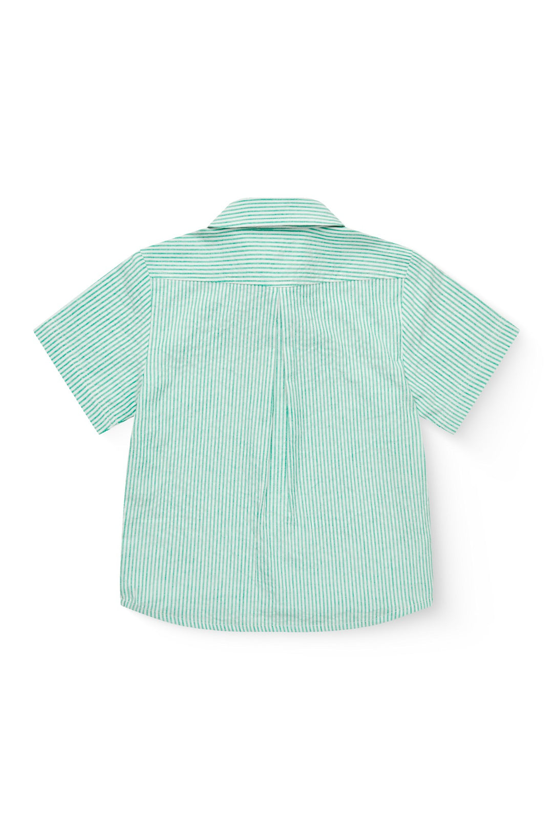 SEERSUCKER SS SHIRT - SHARP GREEN W CREAM STRIPE