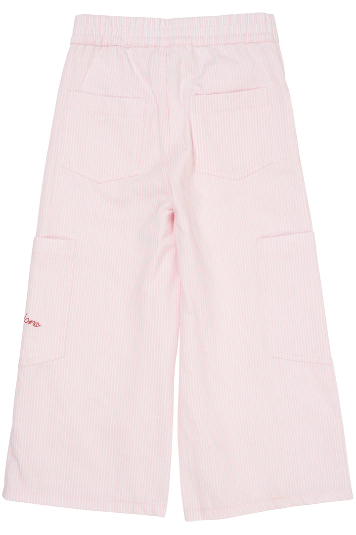STRIPED WIDE PANTS W POCKETS - BALLERINA STRIPE