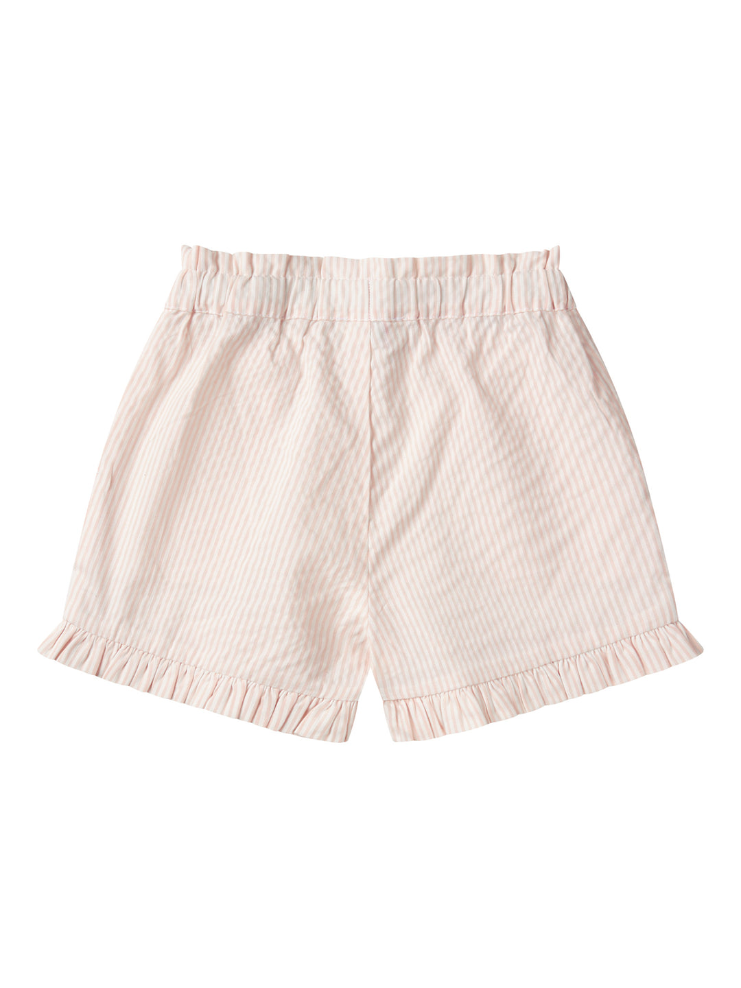SEERSUCKER GIRLY SHORTS - DUSTY ROSE W CREAM STRIPE