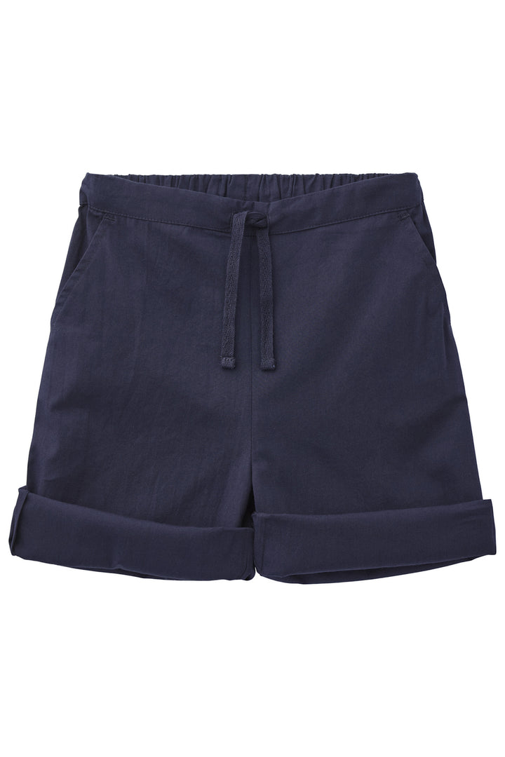 POPLIN SHORTS W. DRAWSTRING - NAVY
