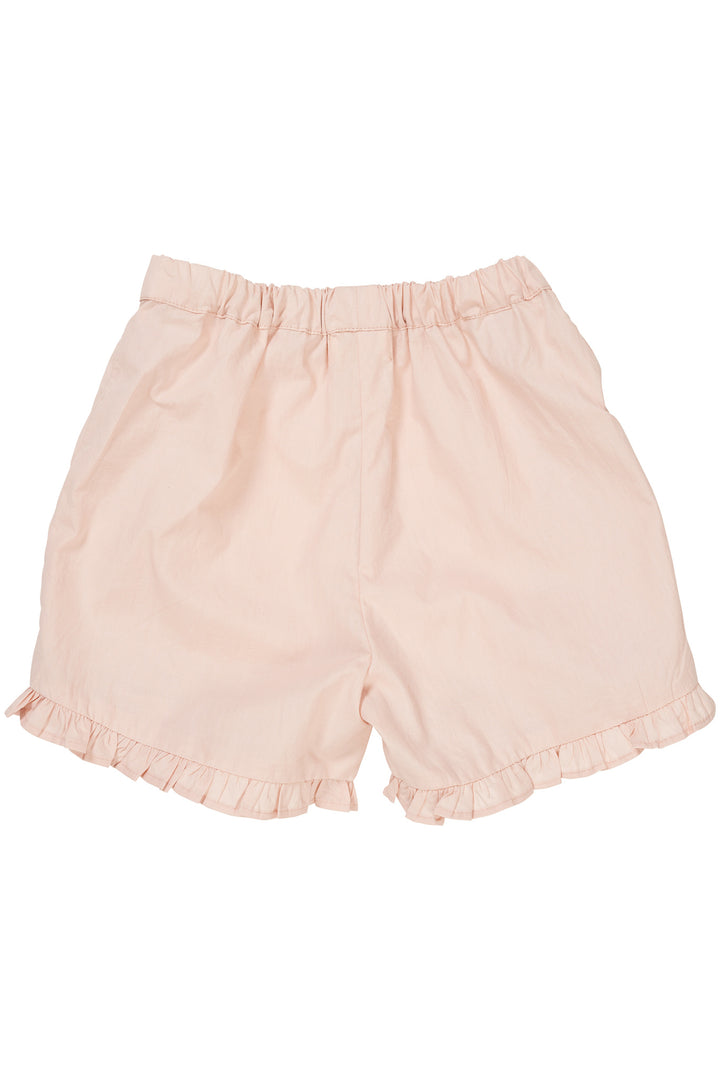 POPLIN FRILL SHORTS - DUSTY ROSE