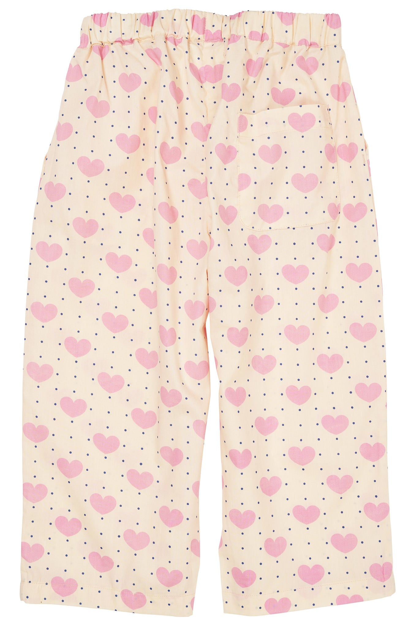 HEART AND DOTS PANTS LOOSE FIT - HEART AOP