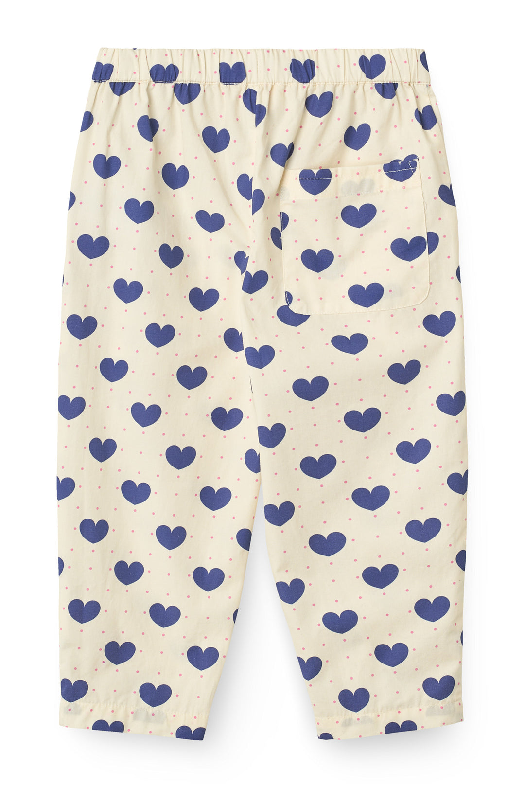 Heart and Dots Pants Loose Fit - Heart Aop Ocean