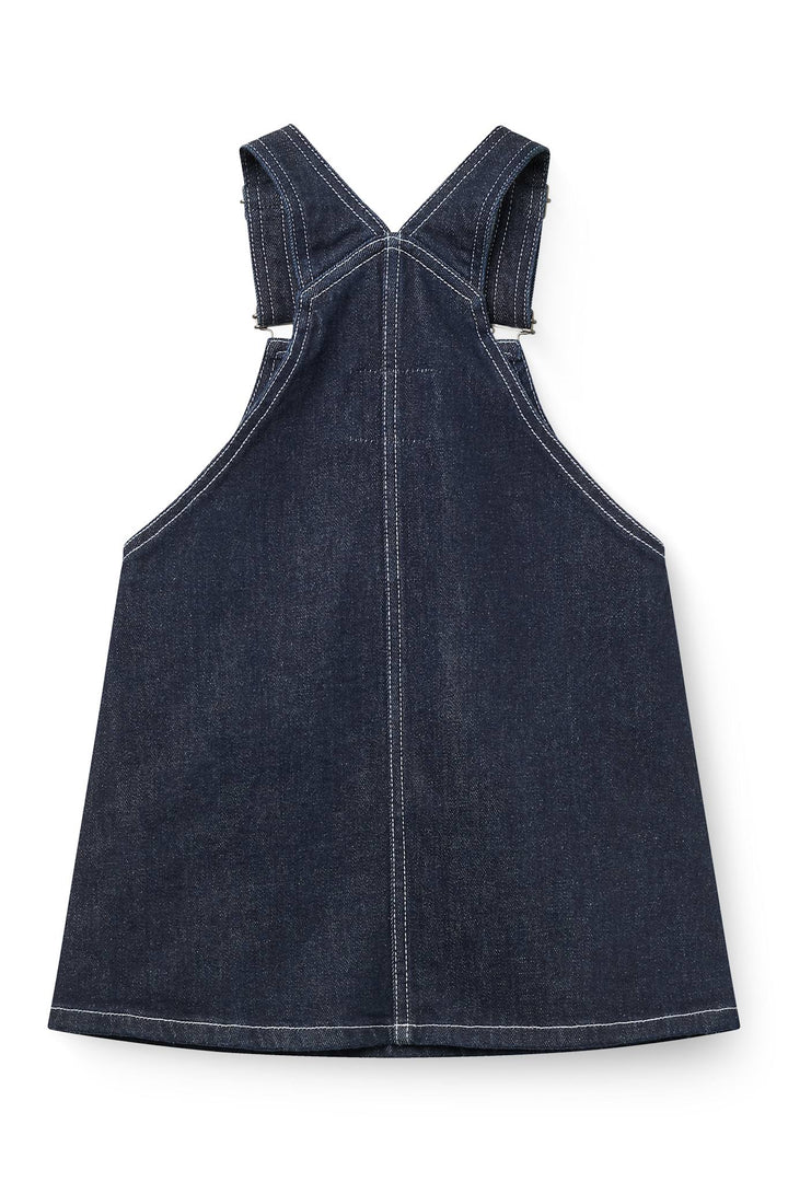 Organic Denim Spencer Dress w. Heart Pocket - Raw Denim