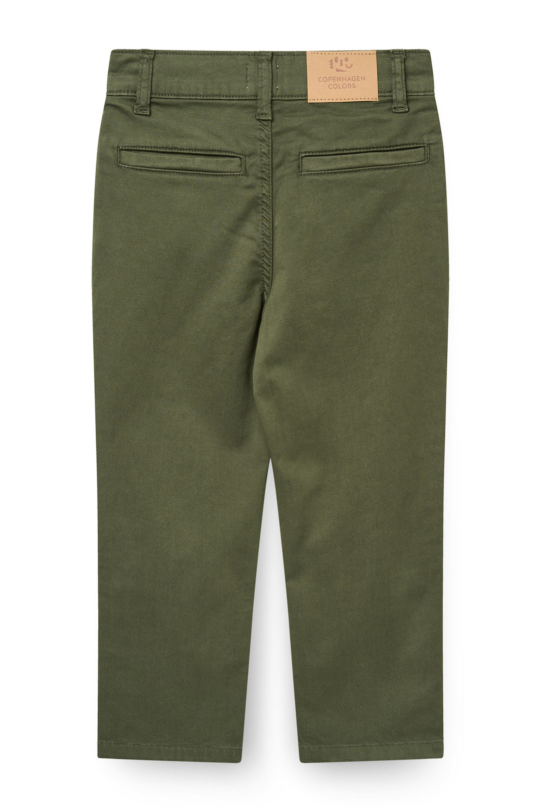 Silky Twill Chino Pants - With Stretch - Dk. Green