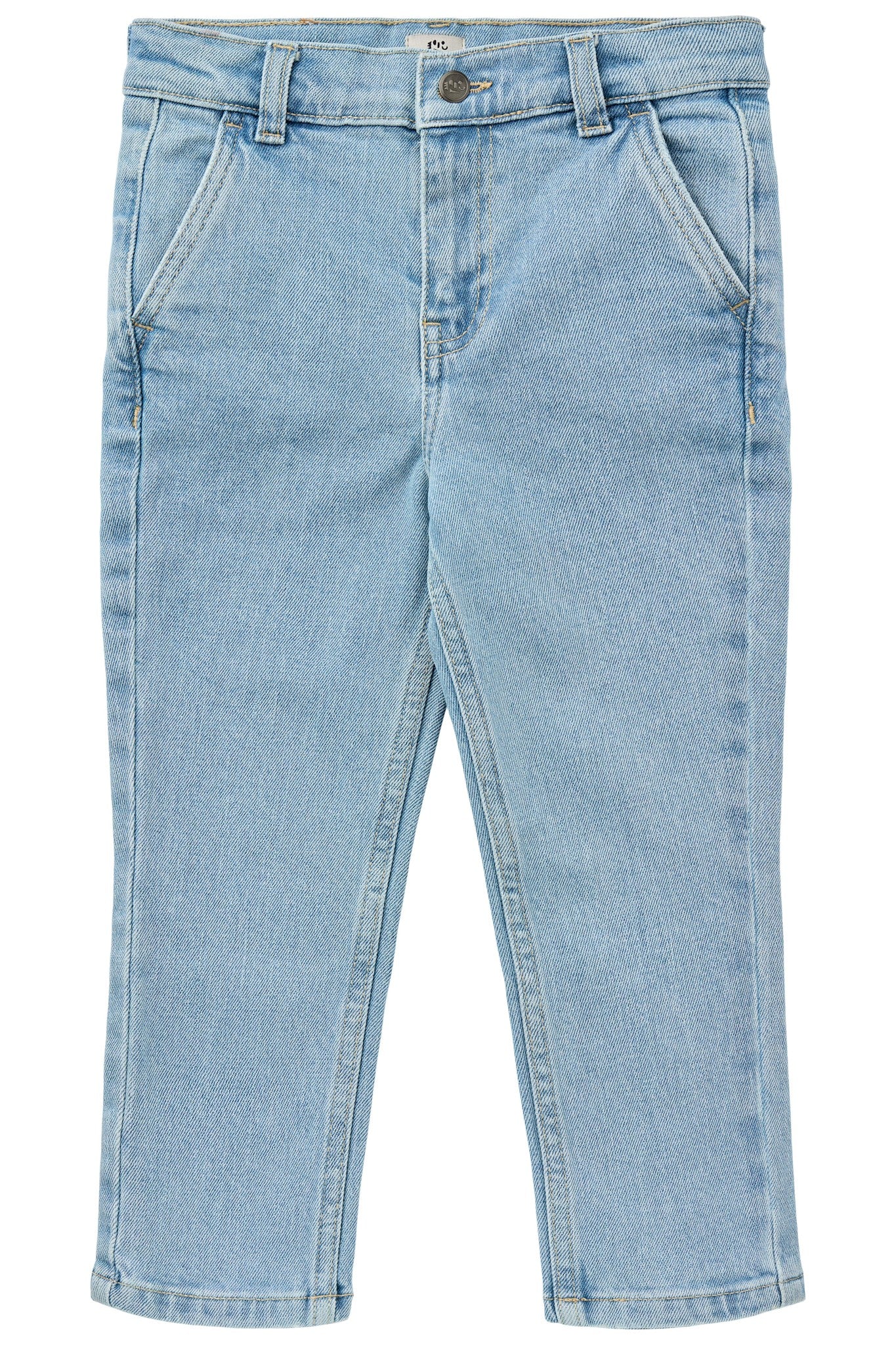 ORGANIC DENIM CHINOS PANTS - SLIM FIT - LT. BLUE WASHED