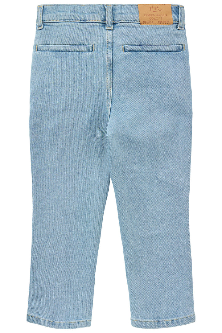 ORGANIC DENIM CHINOS PANTS - SLIM FIT - LT. BLUE WASHED