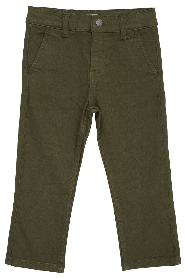 TWILL CHINOS SLIM - WITH STRETCH - DK GREEN