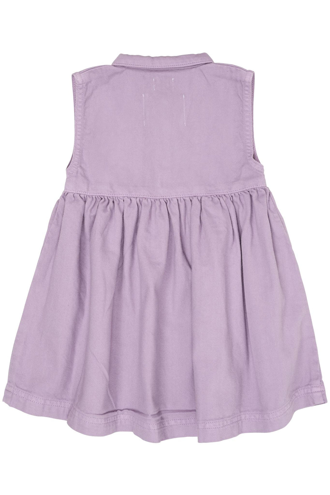ORGANIC TWILL DRESS W COLLAR - LAVENDER