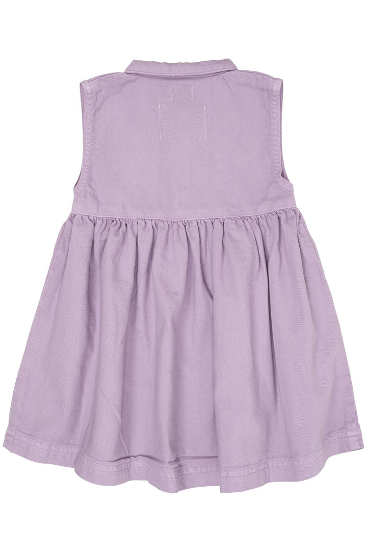 ORGANIC TWILL DRESS W COLLAR - LAVENDER