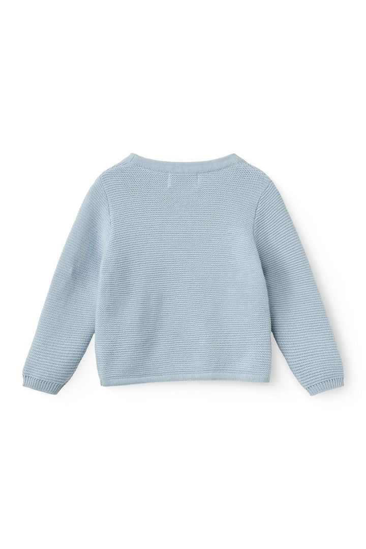 BABY CROSS-OVER CARDIGAN - DUSTY BLUE