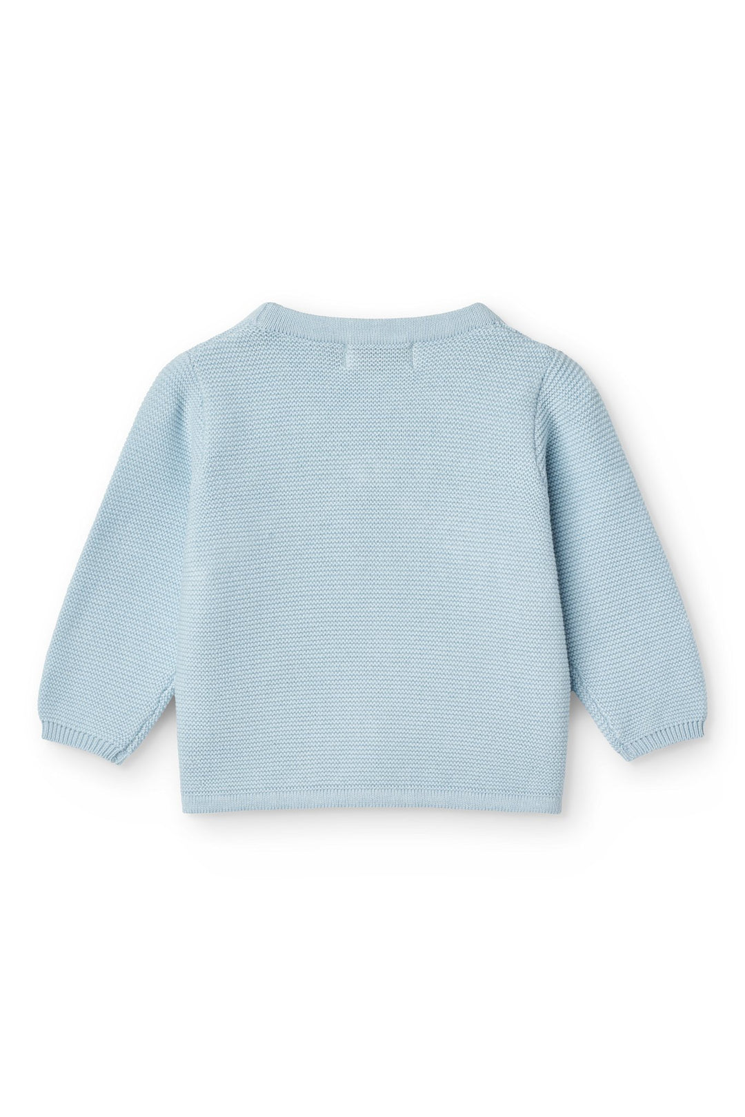 Cotton Knitted Baby cross-over cardigan - DUSTY BLUE