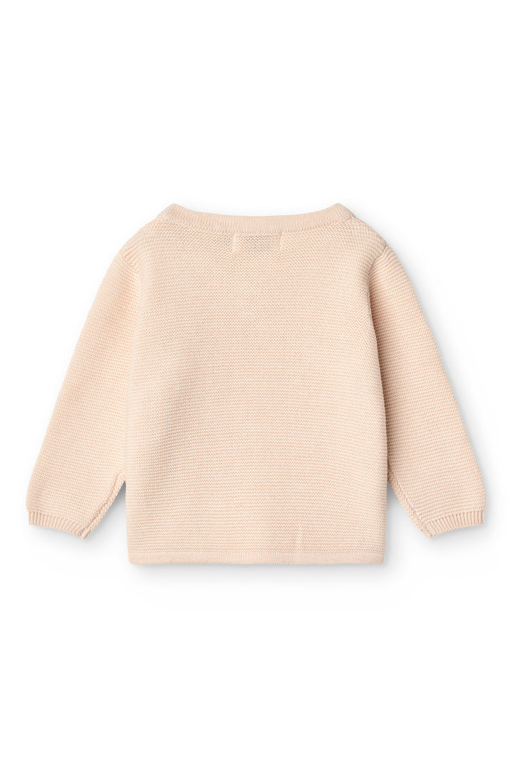 Cotton Knitted Baby cross-over cardigan - SOFT PINK