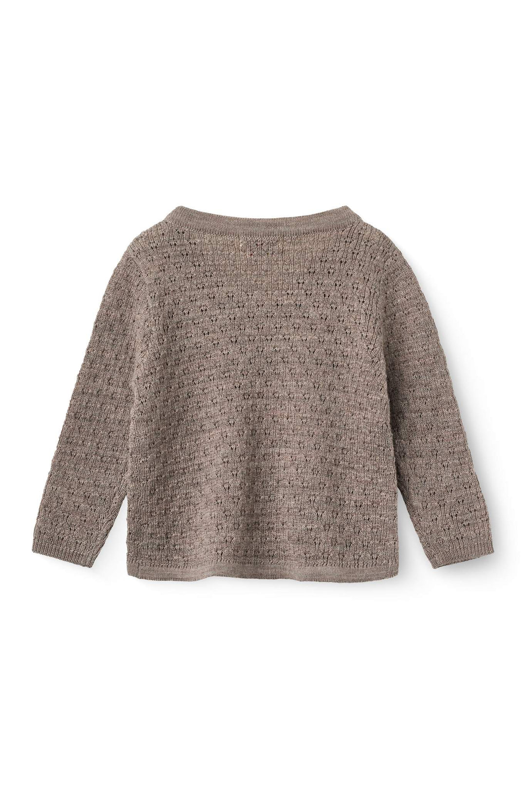 Merino Pattern Baby Cross-Over Cardigan - Natural Melange