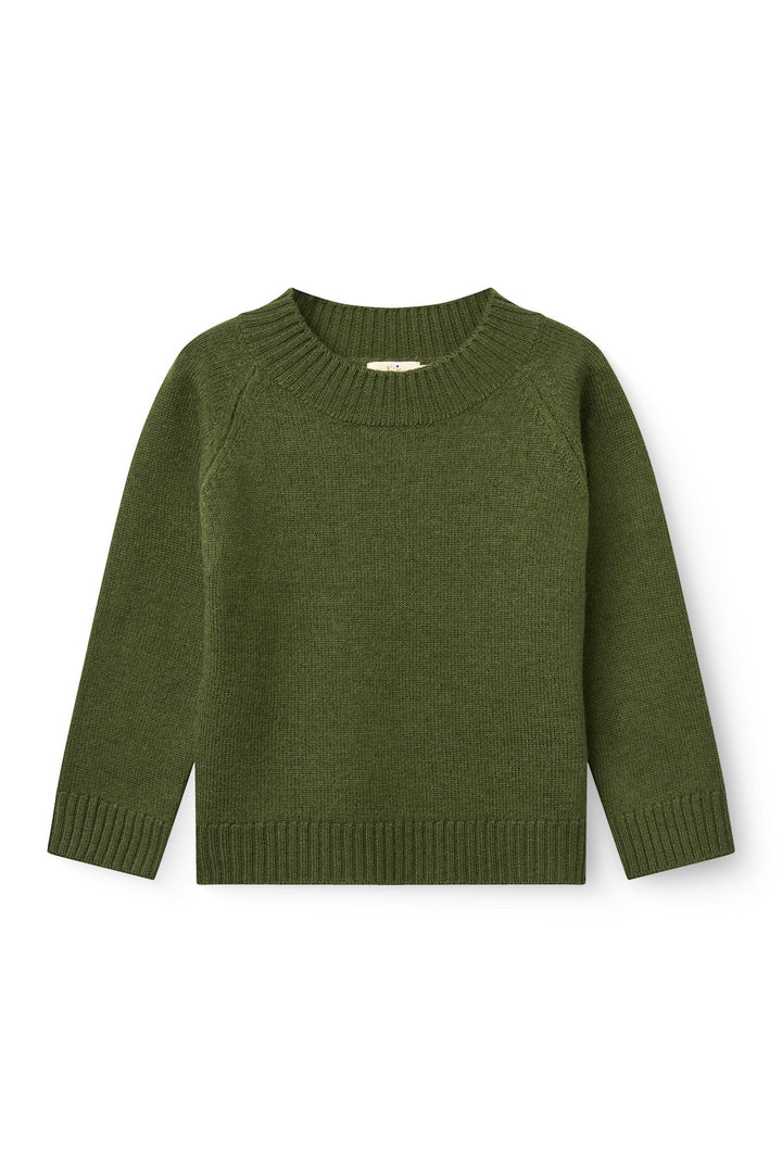 Pull Over w. Turtle Neck - Dk. Green