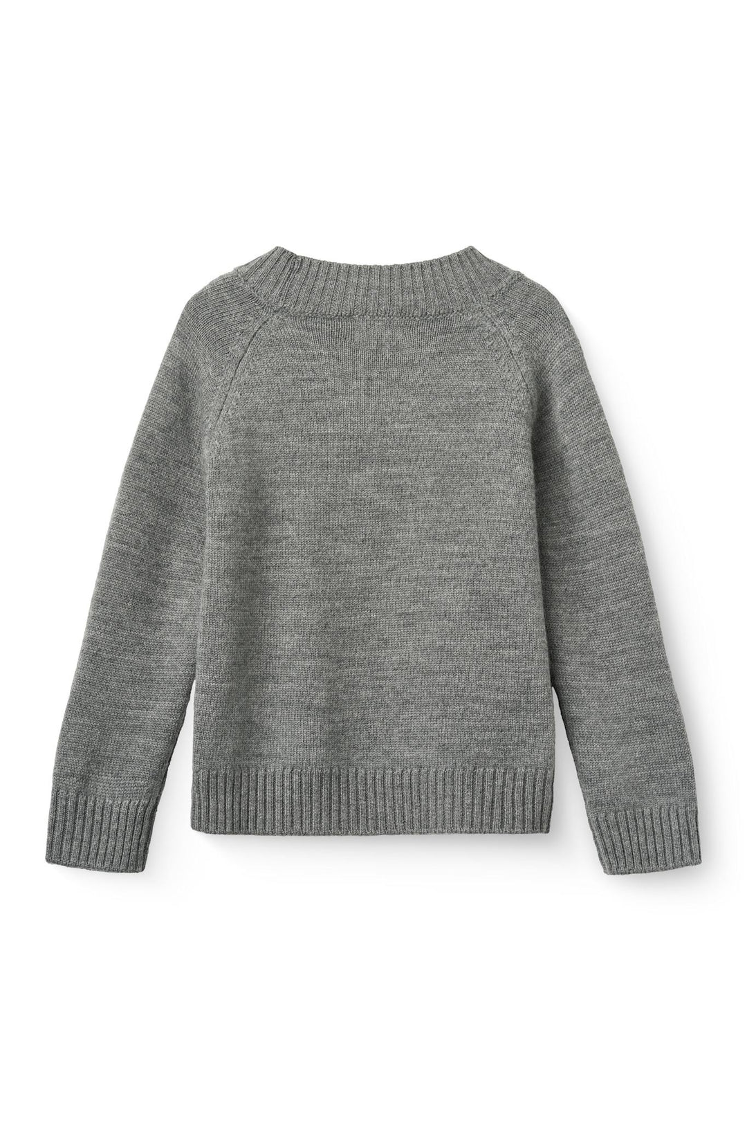 Pull Over w. Turtle Neck - Grey Mel.