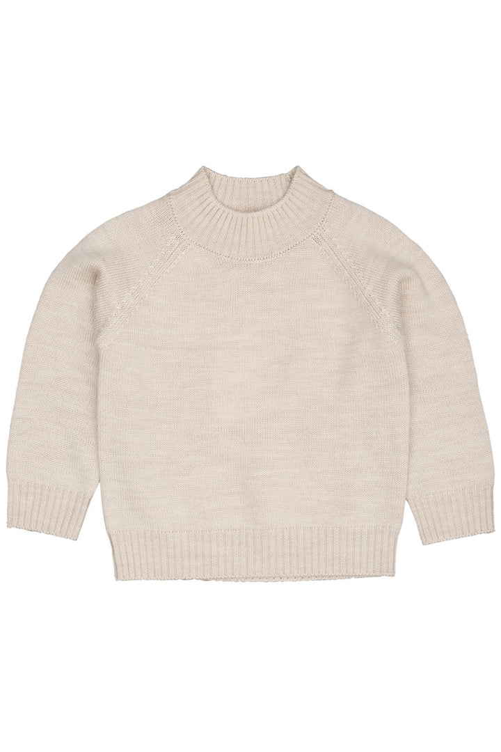 PULL OVER W TURTLE NECK - PALE CREAM MEL.